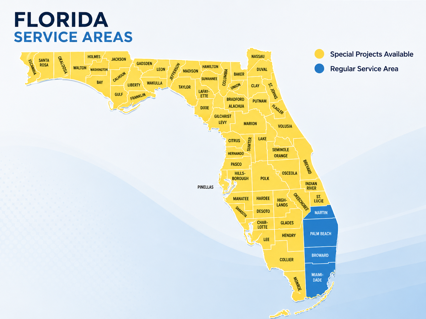 Florida Service Areas Map