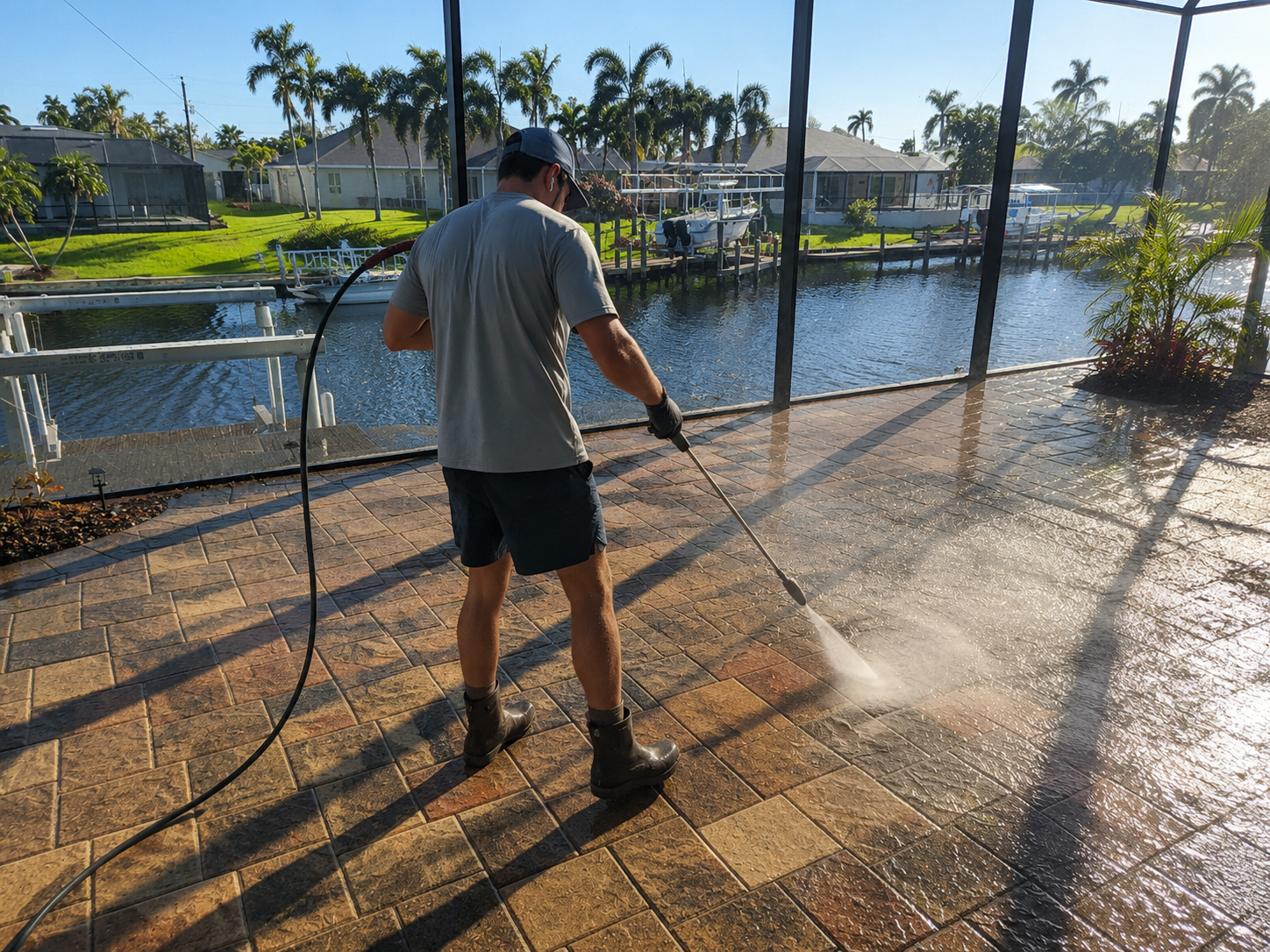 Deep Clean Sand & Seal Pavers Miami
